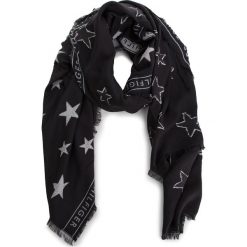 Szal TOMMY HILFIGER - Tommy Selvedge Scarf AW0AW06201 902. Czarne szaliki i kominy damskie Tommy Hilfiger, bez wzorów, z bawełny. W wyprzedaży za 159.00 zł.