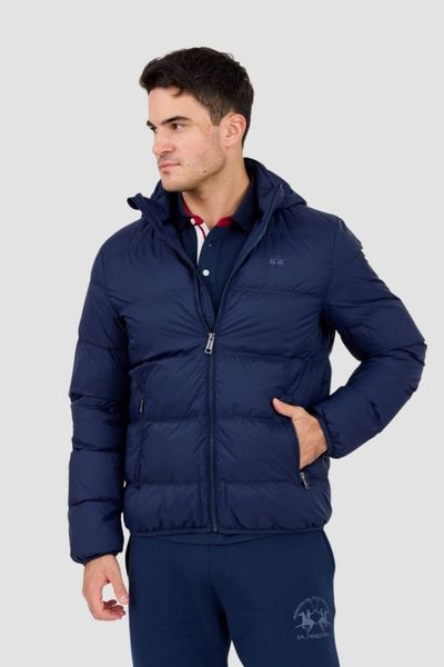 LA MARTINA Granatowa pikowana męska kurtka Outerwear Basic Nylon, Rozmiar XXL. Niebieskie kurtki męskie La Martina, l, bez wzorów, z nylonu, eleganckie, bez kaptura. W wyprzedaży za 950.99 zł.