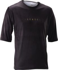 Koszulka rowerowa męska Leatt MTB Gravity 4.0. Czarne t-shirty sportowe męskie LEATT, l, z materiału, bez ramiączek, rowerowe. Za 279.99 zł.