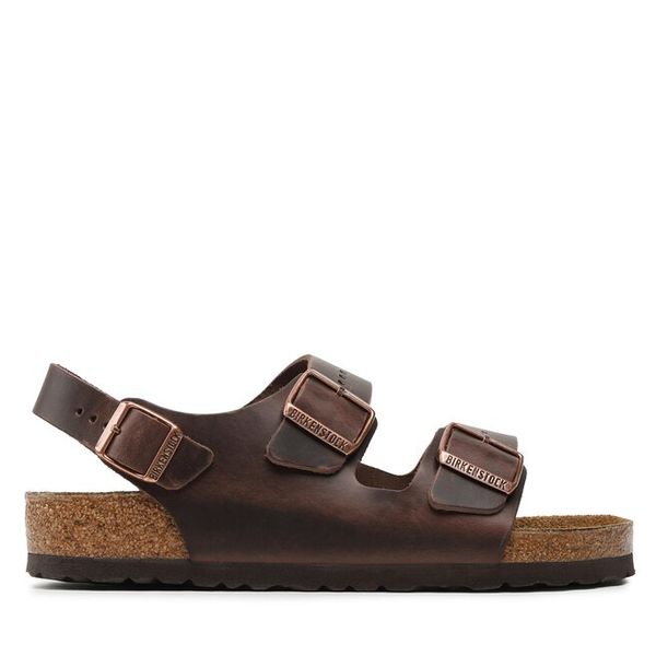 Sandały Birkenstock. Brązowe sandały męskie Birkenstock, bez zapięcia. Za 419.99 zł.