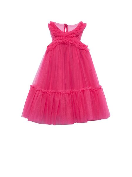 Abel & Lula Sukienka elegancka 5036 Różowy Regular Fit. Czerwone sukienki niemowlęce Abel & Lula, bez wzorów, z syntetyku, bez ramiączek. Za 369.99 zł.