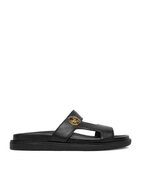 Beverly Hills Polo Club Klapki EO-WI16-SERDINIA-04 Czarny. Czarne klapki damskie Beverly Hills Polo Club, bez wzorów, ze skóry, bez obcasa. Za 329.99 zł.