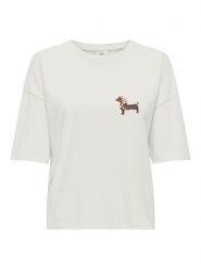 JDY Koszulka "Cally" w kolorze białym rozmiar: XS. Białe t-shirty damskie JDY, xs, bez wzorów, bez kołnierzyka. Za 59.95 zł.