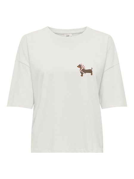 JDY Koszulka "Cally" w kolorze białym rozmiar: XS. Białe t-shirty damskie JDY, xs, bez wzorów, bez kołnierzyka. Za 59.95 zł.