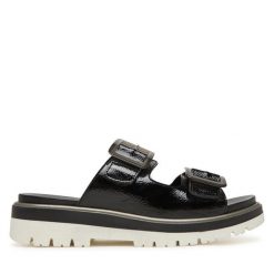 Klapki Ara. Czarne klapki damskie Ara, bez wzorów, bez obcasa. Za 369.99 zł.