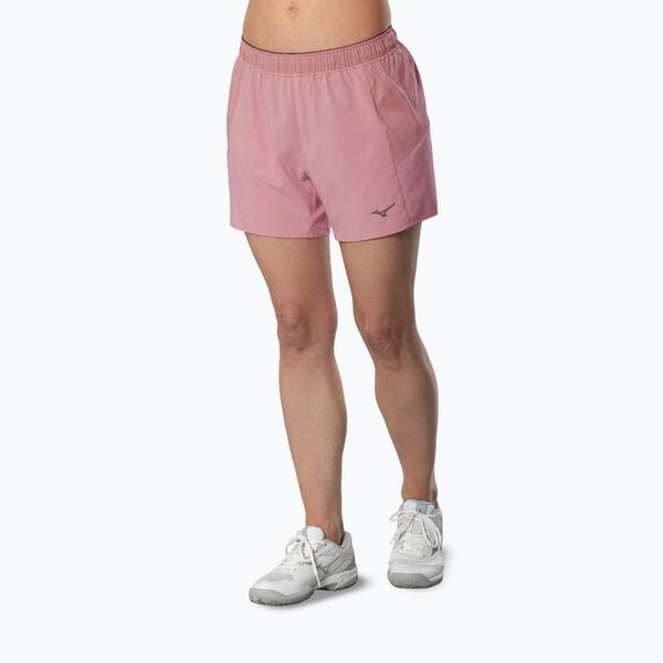 Spodenki do biegania damskie Mizuno Active Alpha 4.5. Czerwone szorty damskie Mizuno, bez wzorów, z elastanu. Za 209.99 zł.