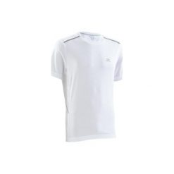 Koszulka Do Biegania Męska Run Dry+ Breath Biała. Białe t-shirty sportowe męskie KALENJI, m, z materiału, bez ramiączek, do biegania. Za 49.99 zł.