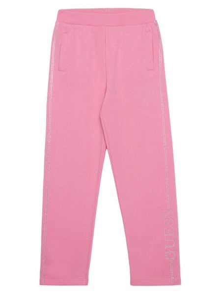 Guess Spodnie dresowe J5YQ12 KA6R4 Różowy Regular Fit. Czerwone spodnie dziewczęce Guess, z bawełny. Za 139.99 zł.