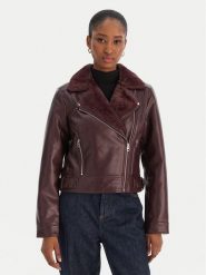 Vero Moda Kurtka z imitacji skóry Hailey 10250405 Fioletowy Regular Fit. Fioletowe kurtki damskie Vero Moda, m, bez wzorów, ze skóry, bez kaptura. Za 199.99 zł.