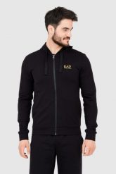 EA7 Czarna bluza z kapturem i złotym logo. Czarne bluzy z kapturem męskie EA7 Emporio Armani, m. W wyprzedaży za 303.99 zł.