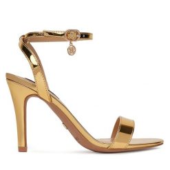 Sandały Nine West. Żółte sandały damskie Nine West, bez wzorów, bez obcasa, na szpilce. Za 229.99 zł.