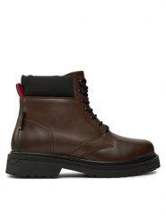 Tommy Jeans Trapery Tjm Lace Up Boot EM0EM01446 Brązowy. Brązowe buty zimowe męskie Tommy Jeans, z jeansu, bez zapięcia. Za 569.99 zł.