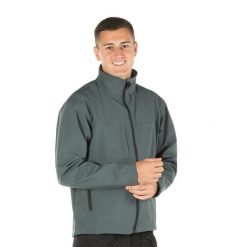 Męska Klasyczna Kurtka Soft Shell. Szare kurtki męskie RESULT, m, bez wzorów, z elastanu, klasyczne, bez kaptura. Za 184.99 zł.