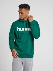 Bluza do piłki ręcznej męska Hummel Cotton Logo z kapturem. Białe bluzy z kapturem męskie HUMMEL, na wiosnę, m, z bawełny. Za 182.70 zł.