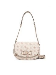 Guess Torebka Carrie Logo HWGP98 98200 Écru. Torebki klasyczne damskie Guess, z aplikacjami, ze skóry, bez dodatków. Za 589.99 zł.