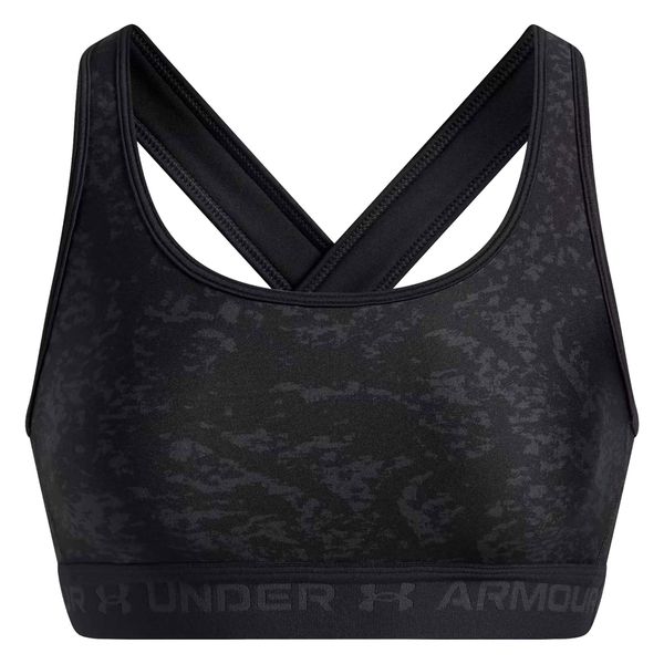 Top Under Armour Crossback Średni Print Damskie. Czarne topy sportowe damskie Under Armour, s, bez wzorów, z elastanu, bez ramiączek. Za 175.60 zł.
