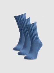 4F Skarpety casual za kostkę (3-pack) damskie - granatowe 35-38. Niebieskie skarpetki damskie 4f, bez wzorów. Za 69.99 zł.