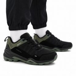 Buty męskie sportowe trekkingowe DK VENOM VB17920 BLACK KHAKI. Czarne buty trekkingowe męskie DK, z materiału, bez zapięcia, trekkingowe. Za 199.00 zł.