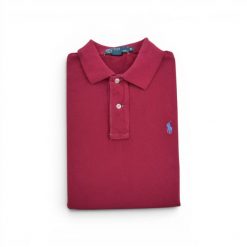 Polo Ralph Lauren koszulka męska z krótkim rękawem. Czerwone koszulki polo męskie Ralph Lauren, l, bez wzorów, z materiału, bez ramiączek. Za 127.76 zł.