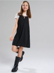 Sukienka na ramiączkach z koszulką - wielobarwny. Koszulki dziewczęce Sinsay, l, bez wzorów, bez ramiączek. Za 35.99 zł.