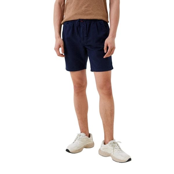 Spodenki turystyczne męskie Superdry Vintage Overdyed. Niebieskie szorty męskie Superdry., bez wzorów, z bawełny, sportowe. Za 157.55 zł.