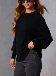 Milan Kiss Sweter w kolorze czarnym rozmiar: XL. Czarne swetry klasyczne damskie Milan Kiss, xl, bez kołnierzyka. Za 221.88 zł.