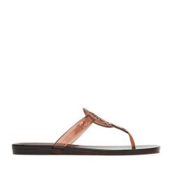 Japonki Nine West. Brązowe klapki damskie Nine West, bez wzorów, bez obcasa. Za 79.99 zł.