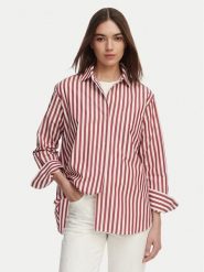 Tommy Hilfiger Koszula WW0WW45612 Czerwony jasny Regular Fit. Czerwone koszule damskie Tommy Hilfiger, bez wzorów, z bawełny, bez kołnierzyka, bez ramiączek. Za 489.99 zł.