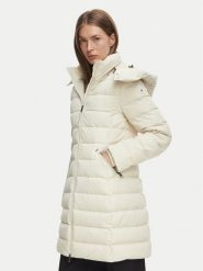 Tommy Hilfiger Kurtka puchowa WW0WW51111 Kremowy Regular Fit. Białe kurtki damskie Tommy Hilfiger, m, bez wzorów, z puchu, bez kaptura. Za 1,499.00 zł.
