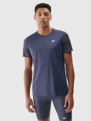 4F Koszulka sportowa w kolorze granatowym rozmiar: M. Niebieskie t-shirty sportowe męskie 4f, m, z materiału, bez ramiączek, outdoorowe. Za 87.81 zł.