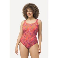 Damskie Kostium kąpielowy koralowce bez miękkich miseczek pas pod biustem. Czerwone stroje jednoczęściowe damskie Ulla Popken, plus size, bez wzorów, plus size. W wyprzedaży za 169.99 zł.