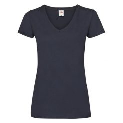 Koszulka Z Dekoltem W Szpic Dla Kobiet. Niebieskie bluzki damskie Fruit of the Loom, m, bez wzorów, sportowe, bez kołnierzyka, bez ramiączek. Za 39.99 zł.