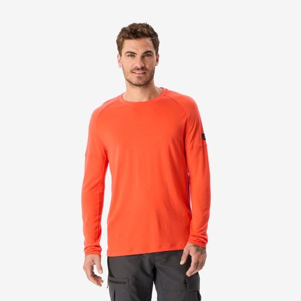 Koszulka męska trekkingowa z długim rękawem Simond Merino Resist. Brązowe koszulki męskie z długim rękawem FORCLAZ, l, z materiału. Za 199.96 zł.