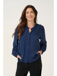 Cream Bluzka "Luna" w kolorze granatowym rozmiar: 40. Niebieskie bluzki damskie Cream, bez wzorów, z koronki, bez kołnierzyka, bez ramiączek. Za 114.98 zł.