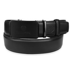 Automatyczny czarny pasek ELITE BETLEWSKI® czarny 135-cm. Czarne paski męskie bez wzorów. Za 63.96 zł.