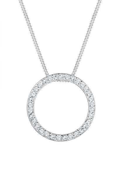 Elli Damski klasyczny wisiorek w kształcie koła z kryształami ze srebra próby 925 Naszyjniki 1 ct. Naszyjniki damskie Elli, srebrne. Za 268.99 zł.