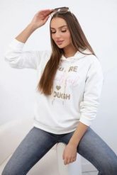 Bluza bawełniana z kapturem ecru. Brązowe bluzy z kapturem damskie Kesi Włoski, l, z bawełny. Za 313.67 zł.