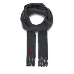 Szalik AMI Paris. Szare szaliki i kominy damskie AMI PARIS, bez wzorów. Za 569.99 zł.