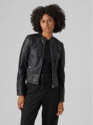 Vero Moda Kurtka z imitacji skóry Favodona 10288555 Czarny Regular Fit. Czarne kurtki damskie Vero Moda, xs, bez wzorów, ze skóry, bez kaptura. Za 189.99 zł.