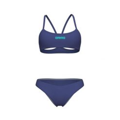 Strój kąpielowy damski dwuczęściowy na basen plażę Arena Bikini Bandau. Niebieskie bikini damskie Arena, bez wzorów. Za 119.99 zł.