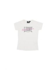 Dziewczęcy t-shirt z krótkim rękawem Handwriting Dream. Białe koszulki dziewczęce LEONE 1947 APPAREL, s, bez wzorów, z bawełny, bez ramiączek. Za 42.06 zł.