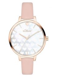 S.Oliver Zegarek kwarcowy w kolorze różowozłoto-beżowo-białym rozmiar: onesize. Brązowe, analogowe zegarki damskie S.Oliver, metalowe. Za 173.99 zł.