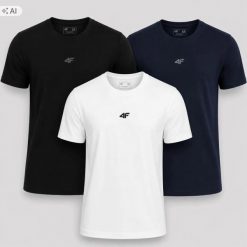 T-SHIRT MĘSKI 4F KOMPLET 3 SZTUKI KOLEKCJA LIMITOWANA M3947 SS26. T-shirty męskie 4f, m, bez wzorów, z bawełny, bez kołnierzyka. Za 182.98 zł.