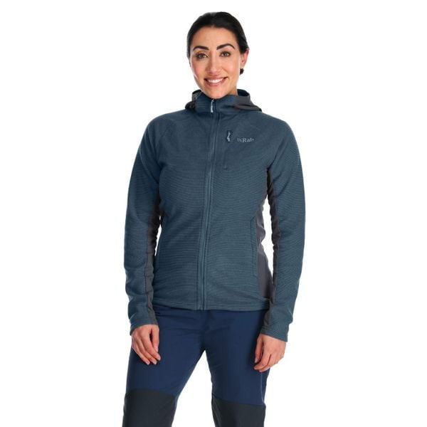 Bluza polarowa damska Rab Capacitor Hoody z kapturem. Niebieskie bluzy z kapturem damskie RAB, z polaru. Za 324.99 zł.