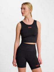 Biustonosz dla kobiet Hummel Intensity Top. Czarne biustonosze HUMMEL, bez wzorów, z materiału. Za 224.00 zł.