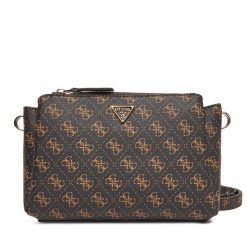 Torebka Guess. Brązowe listonoszki damskie Guess, z aplikacjami, bez dodatków. Za 389.99 zł.