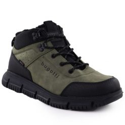 Botki męskie trapery ocieplane khaki Bugatti 341-AC250-5055. Brązowe buty zimowe męskie Bugatti, z materiału, bez zapięcia. Za 330.00 zł.