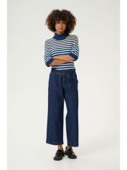 CULTURE Dżinsy "Bink Roselle" - Loose fit - w kolorze granatowym rozmiar: 40. Niebieskie jeansy damskie Culture, z podwyższonym stanem. Za 154.07 zł.
