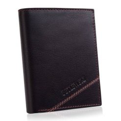 Portfel męski BETLEWSKI BPM-SZ-62 CZARNY. Czarne portfele męskie Betlewski, bez wzorów, ze skóry. Za 79.99 zł.