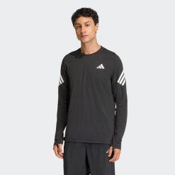 Koszulka do biegania z długim rękawem adi365 Iconic///. Czarne t-shirty sportowe męskie Adidas, bez ramiączek, do biegania, climacool (adidas). Za 179.00 zł.